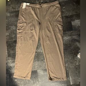 New! No Boundaries Tan Cargo Sleep/Lounge Pants with Drawstring
